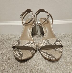 Vince Camuto Elegant Snakeskin Patterned Women's Wedge Sandals, Size 9.5,